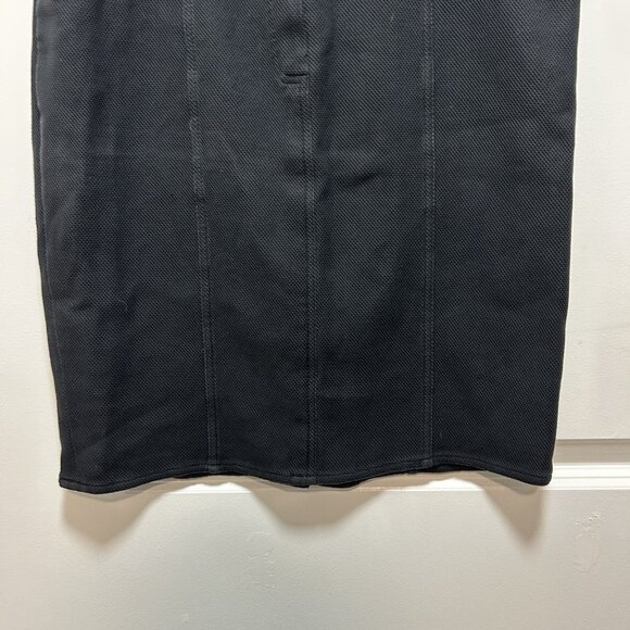 Chanel Vintage Linen Blend Wool Button Front Pencil Skirt Buttons Pocket Small - Picture 7 of 16